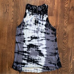 Women’s Mossimo Black White Gray Tie-Dye Tank Top/Mini Dress Large